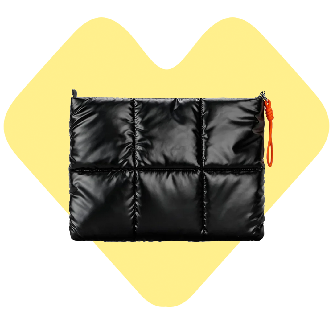 Funda Puffer MacBook hasta 14" Negro Metalizado