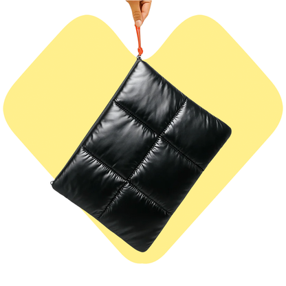 Funda Puffer MacBook hasta 14" Negro Metalizado