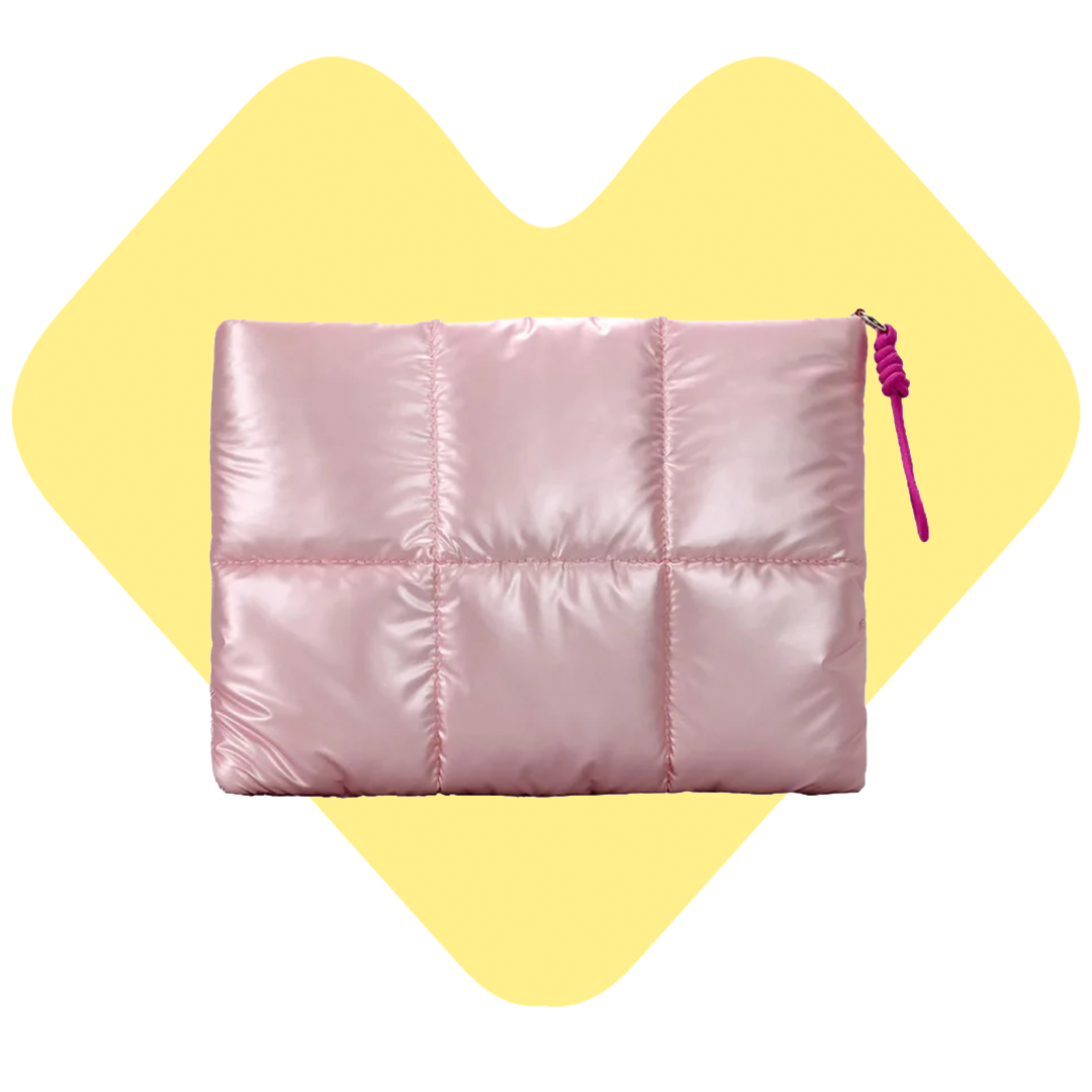 Funda Puffer MacBook hasta 14" Rosado Metalizado