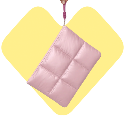 Funda Puffer MacBook hasta 14" Rosado Metalizado
